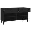 vidaXL Shoe Cabinet Black 102x35x55 cm Engineered Wood