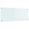 vidaXL Kitchen Backsplash Milk 100 x 40 cm Tempered Glass