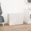 vidaXL Laundry Box White 88.5x44x66 cm Solid Wood Pine