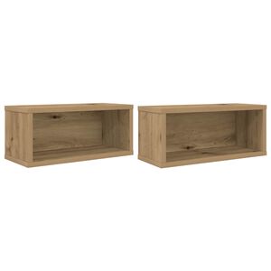 vidaXL CD Storage Rack 2 pcs Artisan Oak 40 x 17 x 17 cm
