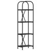 vidaXL Bookshelf 4-Tier 40 x 30 x 146 cm Engineered wood Black Oak