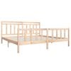 vidaXL Bed Frame without Mattress Solid Wood 200x200 cm (810102+814114)