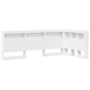 vidaXL Storage Headboard with Shelf White 100 cm Engineered Wood