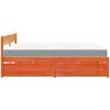 vidaXL Bed with Drawers and Mattress Wax Brown 200x200 cm Solid Wood Pine