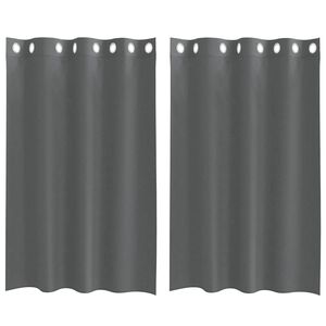 vidaXL Voile Curtains with Grommets 2 pcs Dark Grey 140x175 cm