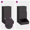 vidaXL Pig Feeder Black 55 x 38 x 76 cm Cold-Rolled Steel