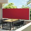 vidaXL Patio Retractable Side Awning 600x160 cm Red
