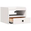 vidaXL Bedside Table White 38 x 36 x 29.5 cm Solid pine wood
