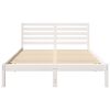 vidaXL Bed Frame with Headboard White 120 x 200 cm Solid Pine Wood
