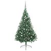 vidaXL Artificial Pre-lit Christmas Tree Green 180 cm PVC