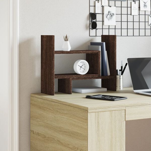 vidaXL Desk Organiser Brown Oak 38.5x17x39 cm Engineered wood