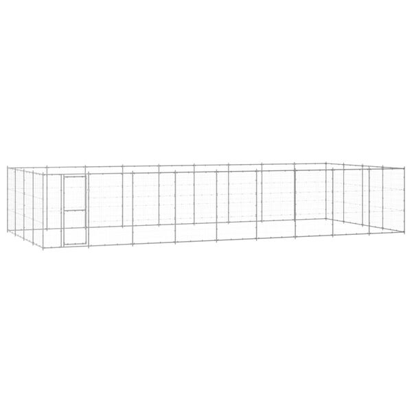vidaXL Outdoor Dog Kennel Galvanised Steel 43.56 m&sup2;