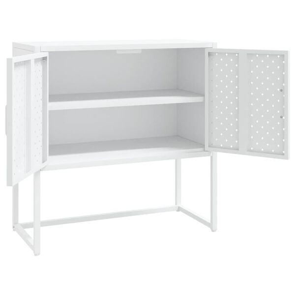 vidaXL Sideboard White 75x35x75 cm Steel