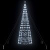 vidaXL LED Christmas Tree with Ground Spikes Cool White 400 cm Iron