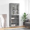 vidaXL Highboard Concrete Grey 69.5x34x180 cm Engineered Wood