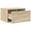 vidaXL Wall-mounted Bedside Cabinet with LED Lights Sonoma Oak