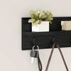 vidaXL Wall-Mounted Coat Rack with Shelf Black oak 40 x 10.5 x 18 cm