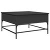 vidaXL Coffee Table Black 80x80x45 cm Engineered Wood and Metal