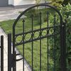 vidaXL Fence Gate Assen with Arched Top and 2 Posts 105x170 cm Black