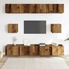 vidaXL 6 Piece TV Cabinet Set Wall-mounted Old Wood Engineered Wood