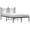 vidaXL Metal Bed Frame without Mattress with Headboard Black 120x200cm