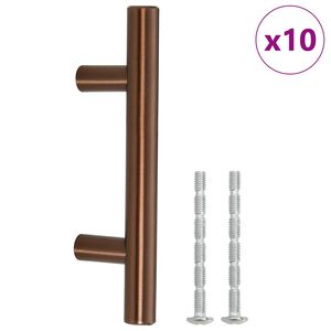 vidaXL Cabinet Handles 10 pcs Bronze 64 mm Stainless Steel