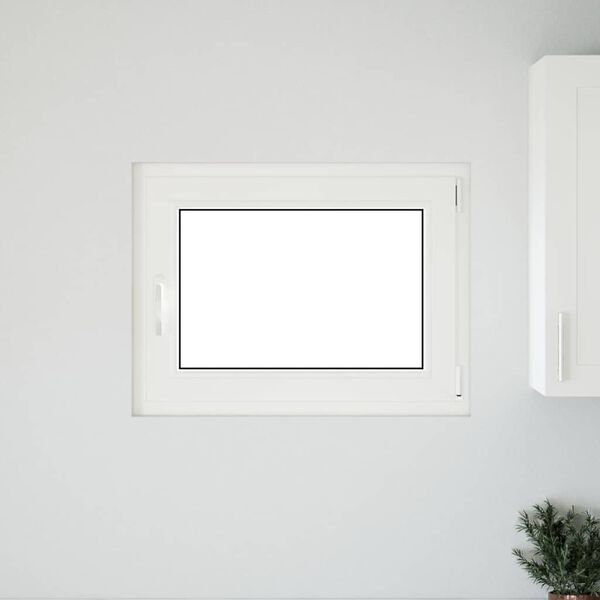 vidaXL Basement Window RISOR 80x60 cm Tilt&Turn DIN Right White