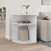 vidaXL End Table High Gloss White 39.7 x 39.7 x 60 cm Engineered Wood