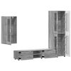 vidaXL TV Cabinet Set with Drawer FLORIN Grey Sonoma Engineered Wood