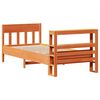 vidaXL Bed Frame without Mattress Wax Brown 100x200 cm Solid Wood Pine