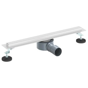 vidaXL 360&deg; Shower Drain with Slim Model Silver 50 cm