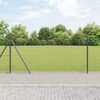 vidaXL Fence with Posts Grey 0.8 x 25 m Steel