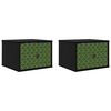 vidaXL Wall-mounted Bedside Cabinet GELEEN 2 pcs Black Oak