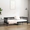 vidaXL Day Bed without Mattress Black 80x200cm Solid Wood Pine