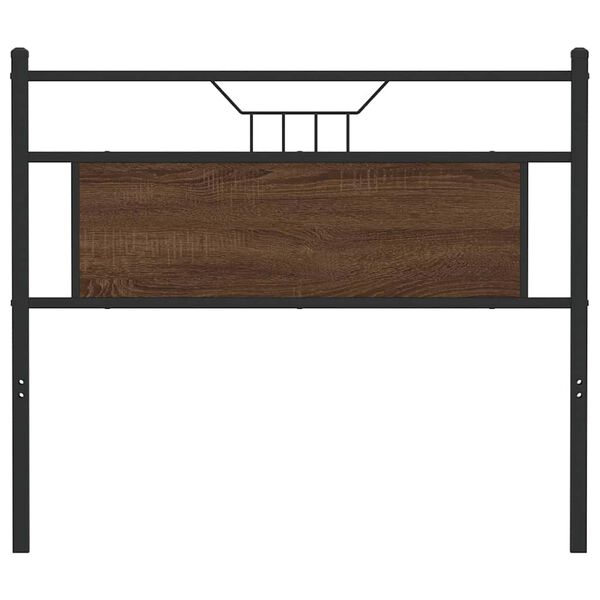 vidaXL Headboard Brown Oak 107 cm Engineered Wood and Steel