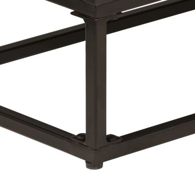 vidaXL Sideboard Black 55x30x76 cm Solid Wood Mango and Iron