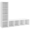 vidaXL TV Cabinets 2 pcs White 142.5x35x36.5 cm Engineered Wood