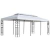 vidaXL Gazebo Fabric White 300 x 600 cm Polyester