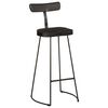 vidaXL Bar Stools 2 pcs Black 49x43x103 cm Solid Wood Mango
