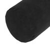 vidaXL Bolster Pillows 2 pcs Black Ø 25 x 70 cm Corduroy Fabric