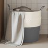 vidaXL Storage Basket Grey and White Ø43x38 cm Cotton