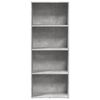 vidaXL Bookcase Concrete Grey 60x30x152 cm Engineered Wood