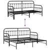 vidaXL Daybed Frame Black 100 x 200 cm Powder-Coated Steel