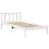 vidaXL Bed Frame without Mattress White 75x190 cm Small Single Solid Wood Pine