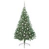 vidaXL Artificial Pre-lit Christmas Tree Green 210 cm PVC