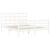 vidaXL Bed Frame without Mattress White 160x200 cm Solid Wood