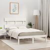 vidaXL Bed Frame without Mattress White 120x190 cm Small Double Solid Wood