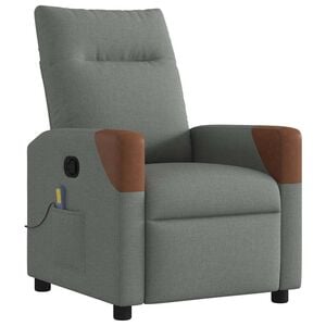 vidaXL Massage Recliner Chair Dark grey 69 x 86 x 100 cm Fabric