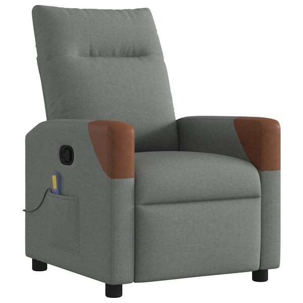 vidaXL Massage Recliner Chair Dark grey 69 x 86 x 100 cm Fabric