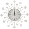 vidaXL Wall Clock | Silver | Metal, Aluminium | Medium | Decorative Inlays